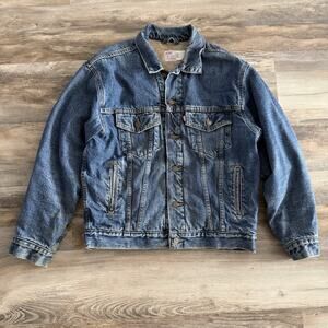 Levi’s Sherpa Lined Denim Trucker Jacket Men’s Small Vintage Style